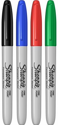 Marker permanent pastel fine point bullet, mix color, 4/set, Sharpie