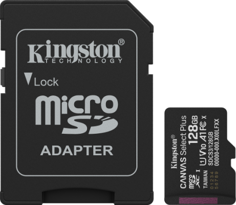 Card de Memorie MicroSDXC Kingston 128GB Canvas Select Plus Cu Adaptor