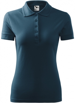 Tricou pique polo, 200 g/m2, pentru femei, albastru marin, Malfini 