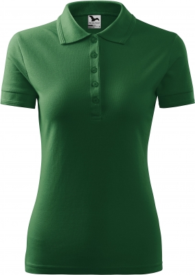 Tricou pique polo, pentru femei, verde sticla, Malfini