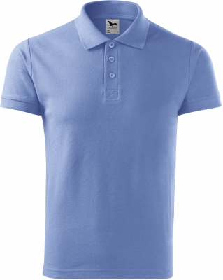 Tricou cotton polo, pentru barbati, albastru deschis, Malfini