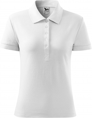 Tricou cotton polo, pentru dama, alb, Malfini