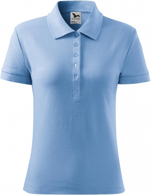 Tricou heavy cotton polo, pentru dama, albastru deschis, Malfini