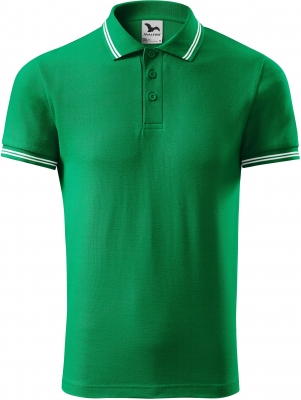 Tricou urban polo, pentru barbati, verde mediu, Malfini