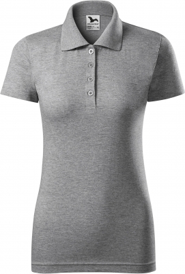 Tricou single J polo, pentru dama, gri inchis, Malfini