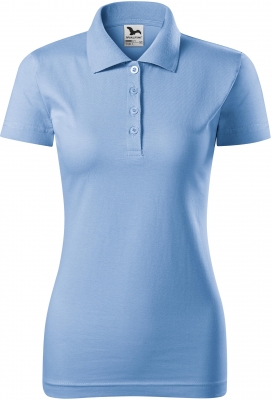 Tricou single J polo, pentru dama, albastru deschis, Malfini