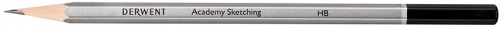 Set 6 creioane Grafit 3B-2H, cutie metalica Derwent Academy