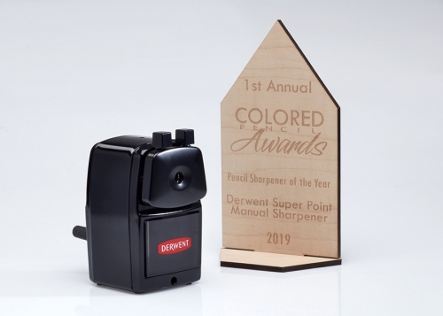 Ascutitoare creioane, manuala, pentru creioane pana la 8mm, clema de prindere de birou si rezervor, negru Derwent Professional
