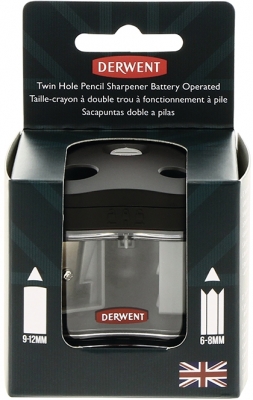 Ascutitoare electrica dubla, cu baterii, pentru birou, negru Derwent Professional