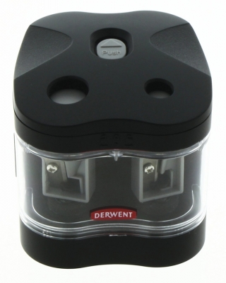 Ascutitoare electrica dubla, cu baterii, pentru birou, negru Derwent Professional