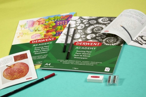 Set 12 creioane colorate, calitate superioara, pentru artisti aspiranti, Derwent Academy