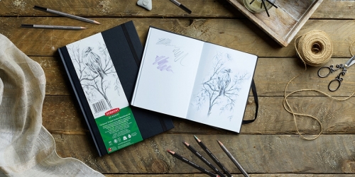 Caiet pentru schite si desen, A4, coperta dura, 128 coli, 135 gsm, hartie alba Derwent Academy