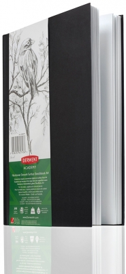 Caiet pentru schite si desen, A4, coperta dura, 128 coli, 135 gsm, hartie alba Derwent Academy