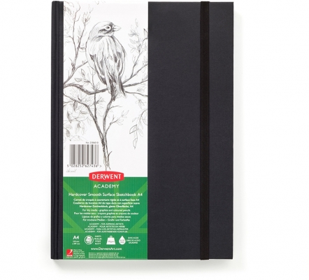 Caiet pentru schite si desen, A4, coperta dura, 128 coli, 135 gsm, hartie alba Derwent Academy