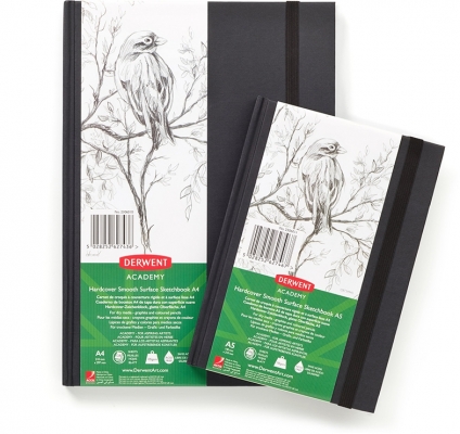Caiet pentru schite si desen, A5, coperta dura, 128 coli, 135 gsm, hartie alba Derwent Academy