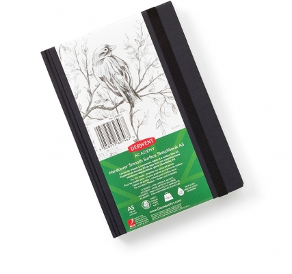 Caiet pentru schite si desen, A5, coperta dura, 128 coli, 135 gsm, hartie alba Derwent Academy