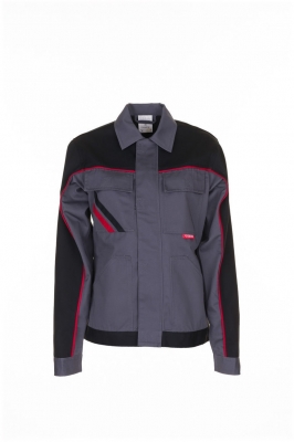 Geaca pentru femei, gri inchis / negru / rosu, Highline, Rock Safety
