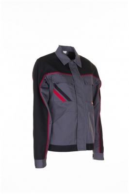 Geaca pentru femei, gri inchis / negru / rosu, Highline, Rock Safety