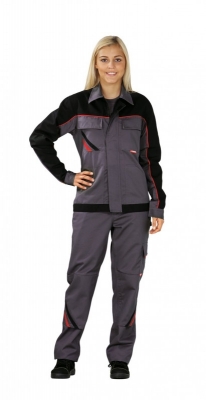 Geaca pentru femei, gri inchis / negru / rosu, Highline, Rock Safety