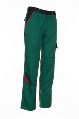 Pantaloni cu talie inalta, verde / negru / rosu, Highline, Rock Safety 