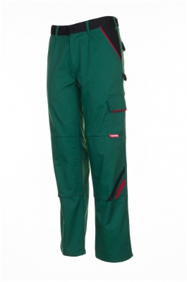 Pantaloni cu talie inalta, verde / negru / rosu, Highline, Rock Safety 