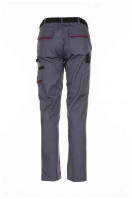 Pantaloni cu talie inalta, pentru femei, gri inchis / negru / rosu, Highline, Rock Safety 