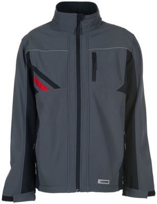 Jacheta softshell Highline, gri inchis / negru / rosu, Rock Safety