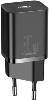 Incarcator retea Baseus Super Si, Quick Charge 30W, 1 x USB Type-C 5V/3A, negru