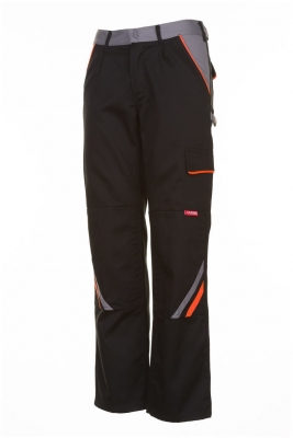 Pantaloni cu talie inalta, negru / portocaliu / gri, Visline, Rock Safety