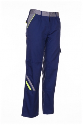 Pantaloni cu talie inalta, albastru marin / galben / gri, Visline, Rock Safety 
