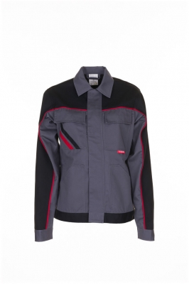Geaca pentru femei, gri inchis / negru / rosu, Highline, Rock Safety