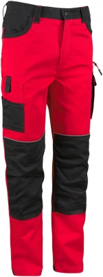 Pantaloni cu talie inalta, rosu / negru, Comfort, Rock Safety