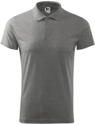 Tricou polo, 180 g/m2, pentru barbati, gri inchis, Malfini