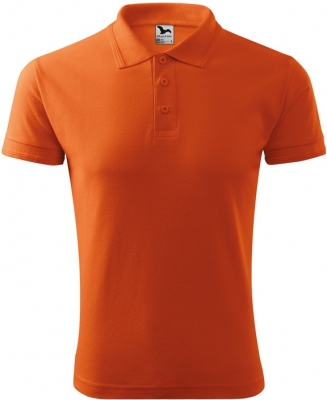 Tricou piqué polo, 200 g/m2, pentru barbati, portocaliu, Rock Safety 