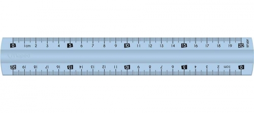 Rigla din plastic transparent color, 20 cm, Study Unbreakble Maped