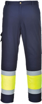 Pantaloni de serviciu Hi-Vis contrast clasa 1, galben/navy, regular, Lightweight, Portwest
