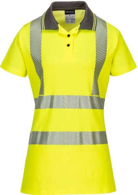 Tricou polo pro, pentru femei, galben/gri, PW3, Portwest