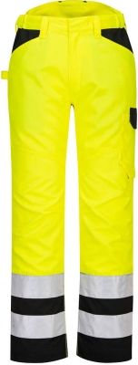 Pantaloni Service Hi-Vis, galben/negru, regular, PW2, Portwest