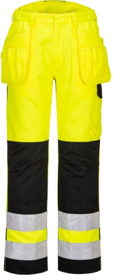 Pantaloni Service Hi-Vis, galben/negru, regular, PW2, Portwest
