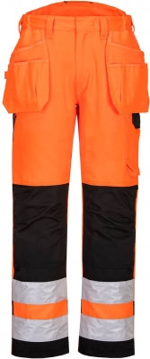 Pantaloni Service Hi-Vis, portocaliu/negru, regular, PW2, Portwest