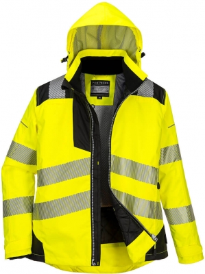 Jacheta de iarna Hi-Vis, pentru femei, galben/negru, Regular, Portwest