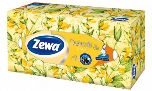 Servetele faciale Deluxe Design, 3 straturi, 90 buc/cutie, diverse modele Zewa