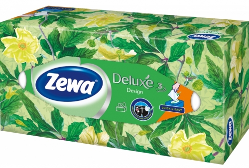 Servetele faciale Deluxe Design, 3 straturi, 90 buc/cutie, diverse modele Zewa