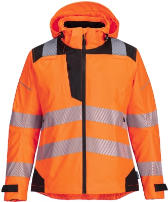 Jacheta de ploaie Hi-Vis, pentru femei, portocaliu/negru, Regular,  PW3, Portwest