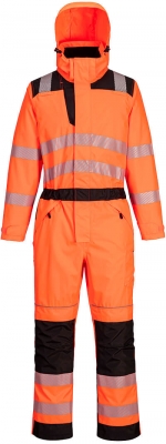 Salopeta de ploaie Hi-Vis, portocaliu/negru, regular, PW3, Portwest