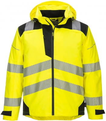 Jacheta de ploaie Hi-Vis, galben/negru, regular, PW3, Portwest