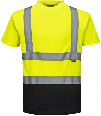 Tricou Hi-Vis, in doua nuante, galben/negru, regular, Portwest