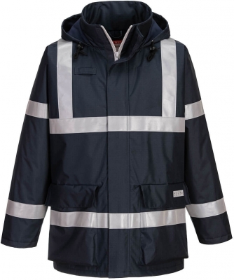 Jacheta Bizflame Rain antistatica FR, navy, regular, Portwest