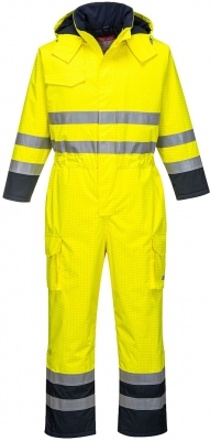 Combinezon Bizflame Rain Hi-Vis Multi, galben/navy, regular, Portwest