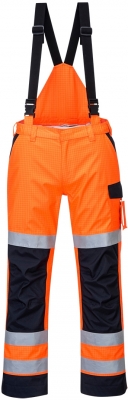 Pantaloni Modaflame Rain Multi Norm Arc, portocaliu/navy, regular, Portwest